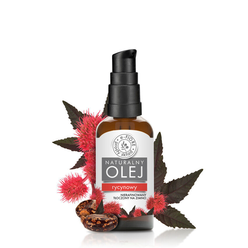 Olej RYCYNOWY tłoczony na zimno, nierafinowany virgin 50ml