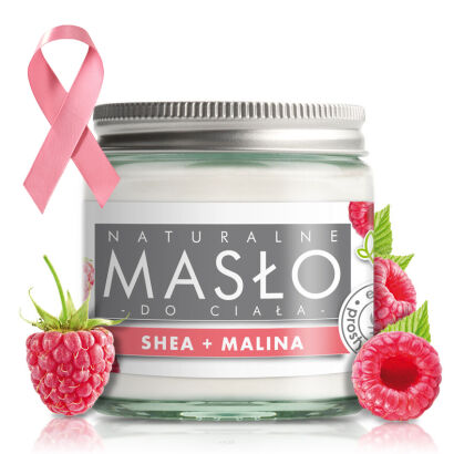 Masło do ciała 100% Naturalne Shea Butter MALINOWE 120ml