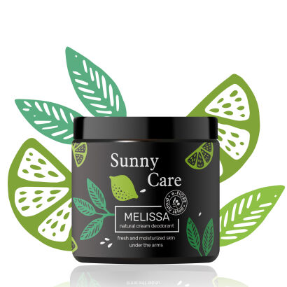 SUNNY CARE naturalny dezodorant bez sody MELISA w kremie, nawilża i chroni przed potem, świeżo pachnie 60ml